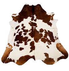 1 chocolate brown solid shag area rug. Brown White Cowhide Rug