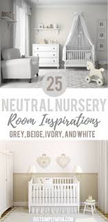 Classic nursery in orange county with beige walls, carpet, grey floors and wallpapered walls. 25 Neutral Nursery Room Ideas For Inspiration Just Simply Mom Neutral Nursery Rooms Baby Nursery Neutral Nursery Neutral