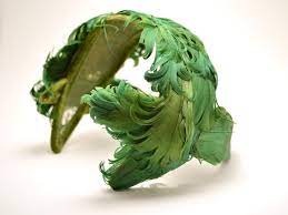 Vintage 1940s Hat 40s Feather Hat Green Feathered Fascinator 1940s Hat Hats Vintage Millinery Hats