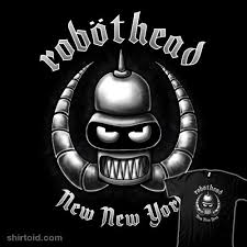 Bite My Shiny Metal Aff Flag Robot Head Futurama Shirt Woot Worlds Of Fun