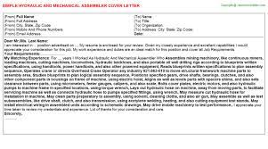 Is it finally time for cover letters to die? Hydraulic And Mechanical Assembler Cover Letter