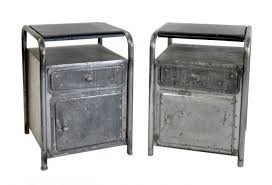 Get 5% in rewards with club o! French Art Deco Metal Industrial Night Stands Leleu Prouve Pair Nachttisch Metall Nachttisch Schublade