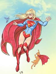 Super Girl And Her Super Dog Supergirl Comic Dc Comics Artwork Supergirl Drawing