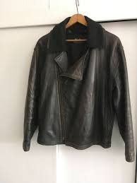 Vtg 80s Giorgio Armani Orig Mens L Leather Indiana Jones Asymmetric Zip Jacket Giorgi Indiana Jones Jacket Dark Brown Leather Jacket Vintage Designer Clothing