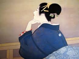 Uemura wasn't born into a rich and powerful family, her mother ran a tea shop in kyoto. Women Waiting For The Moon To Rise 1944 Uemura Shoen Wikiart Org