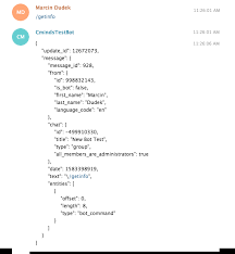 As you can see, all the action menus are instantly available to use, no command required! Telegram Bot Telegram Interacting With Bot Creativeminds Products Documentation
