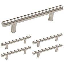 Get the best deals on kitchen hardware cabinet. Homdiy Brushed Nickel Cabinet Pulls 5 Pack 3 5in Hole Center T Bar Cabinet Handles Hd201 Modern Cabinet Hardware Kitchen Cabinet Handles Kitchen Drawer Pulls