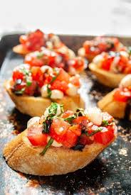 Bruschetta With Mozzarella Recipe In 2020 Bruschetta Brushetta Appetizers Easy To Make Appetizers