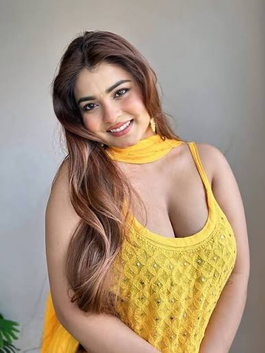 Kanak Mishra yellow suit big boobs