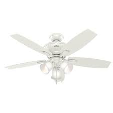 Outdoor ceiling fans with lights Hunter Summerlin 48 Fresh White Outdoor Led Ceiling Fan At Menards