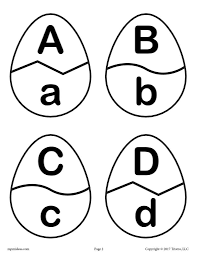 Easter Egg Alphabet Matching Game Printable Spring Activity Alphabet Matching Letter Matching Game Alphabet Letter Matching
