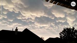 The word mammatus is derived from the latin word mamma, which translates to breast or udder. this is a very apt description, especially when looking at the physical appearance of this cloud formation. Mammatus Clouds Take Over Oklahoma Sky After Storms