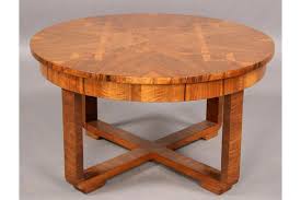 Art deco coffee table zct001. Good Art Deco Vintage Round Inlaid Coffee Table