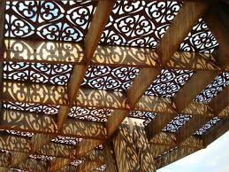 Decorative Metal As A Patio Roof Love This Idea Pergola With Roof Pergola Patio Pergola