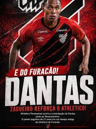 Athletico Paranaense anuncia oficialmente a contrata&ccedil;&atilde;o do zagueiro Dantas, de 21 anos, que pertence ao Gr&ecirc;mio Novorizontino, por empr&eacute;stimo com op&ccedil;&atilde;o de compra. 📷| @athleticoparanaense