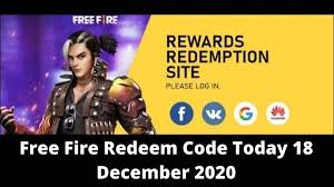 Kode redeem resmi dari garena sangat dinanti dan diburu para. Free Fire Redeem Code Today 18 December 2020