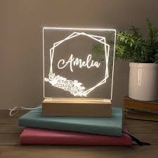 Personalized Night Light Kids Bedroom Nursery Decor Girls Etsy Night Light Kids Nursery Decor Girl Nursery Night Light