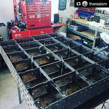Repost Therealxm Finally Getting Around To Assembling My Weld Table From Dave At Tab N Slot This Thing Is Bitchi Welding Table Welding Welding Projects