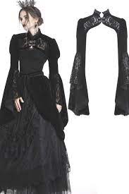 bw053 dark bell lace sleeves gothic velvet bolero ドレススタイル ゴシック ドレス ゴスファッション