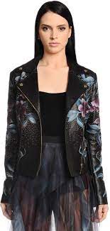 Embroidered Hand Painted Leather Jacket Chic Only Glamour Always Painted Leather Jacket Hand Painted Leather Jacket Leather Jacket