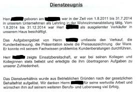 Sein verhalten gegenüber kunden, vorgesetzten und kollegen war stets einwandfrei. neue reihenfolge versteht nicht jeder. Was Bedeutet Dieser Absatz Im Dienstzeugnis Arbeitszeugnis