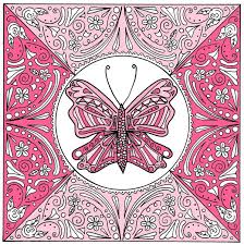 Butterfly in mandala design printable coloring page. Butterfly Lace Mandala Adult Coloring Page Favecrafts Com