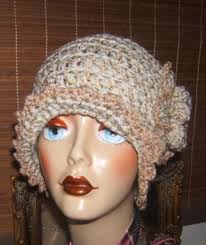 Crochet Cloche Hat " Gold Fleck With Gold Accents" PDF Pattern