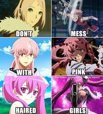 Pink Hair Girls Funny Anime Pics Anime Crossover Anime Funny