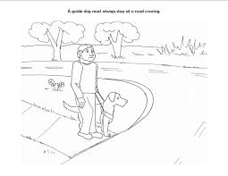Pin By Megan Viloria On Animal Aided Education Guide Dog Kids Pages Dog Coloring Page
