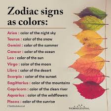 Mercury in virgo rules the large animals used for work and service. Zodiac Signs As Colors Zodiac Signs N Secrets Facebook