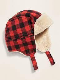 Buffalo Plaid Sherpa Lined Trapper Hat For Baby In 2021 Baby Winter Hats Buffalo Plaid Outfit Baby Boy Outfits