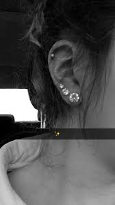 triple piercing and cartilage multiple ear piercings tragus piercings piercing jewelry