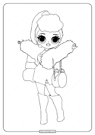 Lol omg coloring pages is a page dedicated to a new series of dolls loved by girls around the world. Lol Surprise Omg Lady Diva Coloring Page