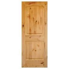 Shop wayfair for all the best 30 x 80 prehung interior doors. Krosswood Doors 32 In X 80 In Rustic Knotty Alder 2 Panel Top Rail Arch Solid Core Wood Stainable Interior Door Slab Ae 1213280slb The Home Depot Wood Doors Interior Pine Interior Doors