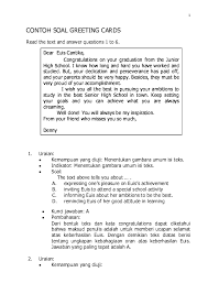Contoh soal pilihan ganda congratulation. Greeting Card Beserta Soal Dan Jawaban Peranti Guru
