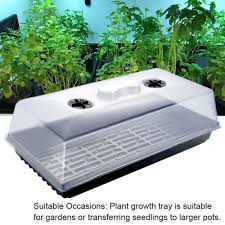 Tall propagation domes create a humid and warm environment for general propagation. Seedling Starter Tray Seed Germination Plant Pots Nursery W Transparent Dome Lid Ebay