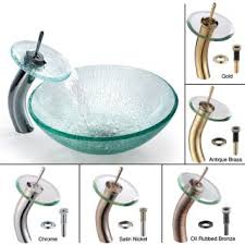 broken glass vessel bathroom sink