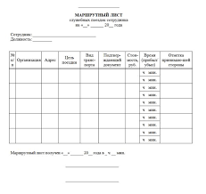 Marshrutnyj List Blank I Obrazec Zapolneniya Skachat Besplatno