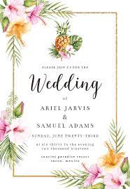 Tropical Pineapple Wedding Invitation Template Greetings Island Wedding Invitation Templates Wedding Invitations Fall Wedding Cards