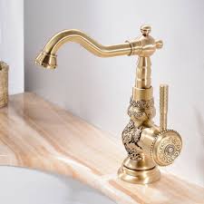 Basin Faucets Antique Brass Bathroom Faucet Grifo Lavabo Tap Rotate Single Handle Hot And Cold Water Mixer Taps Crane Lad 9955q In 2020 Antique Brass Bathroom Faucet Brass Bathroom Faucets Bathroom Faucets