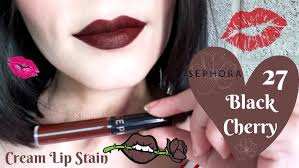 The best makeup products for black women at sephora. Cream Lip Stain 27 Black Cherry Sephora Youtube