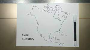 You'll also get map markers, pins, and flag graphics. How To Draw North America Map Step By Step Youtube