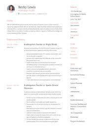 Kindergarten Teacher Resume Writing Guide 12 Examples 2020