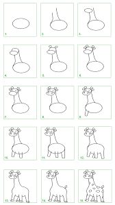 Makkelijk een oog leren tekenen. Giraffe Tekenen Makkelijk