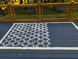 Mats protect your composite deck from dust and grime in sections that are frequently walked on. How To Make Your Own Painted Deck Rug Toolbox Divas