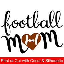 Download Football Mom Svg File And Printable Clipart With Heart Shaped Football To Make Football Mom Shirts And Gifts