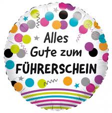 Witzig sind auch bilder von alten, klapperigen fahrrädern, von denen sich glückwünsche zum führerschein. 18 Folienballon Gluckwunsch Zum Fuhrerschein Besondere Anlasse Folienballons Ballongas Ballons P A C Gasservice