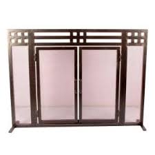 Layton Oil Rubbed Bronze Single Panel Fireplace Screen Ds 21005 The Home Depot Fireplace Screens Paneling The Home Depot