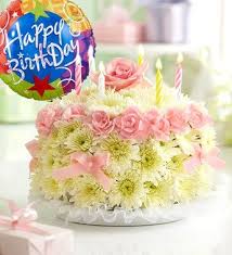 Wishing you a very happy birthday! 1 800 Flowers Birthday Flower Cake Pastel With Happy Birthday Balloon Buy Online In Macau At Macau Desertcart Com Productid 11677216