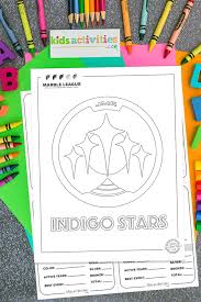 Print coloring pages online or download for free. Marble League Indigo Stars Marble Race Team Printable Coloring Pages